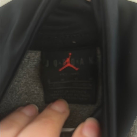 Jordan Gray and Black Athletic Jacket with Red Accents - Picture 6 of 6